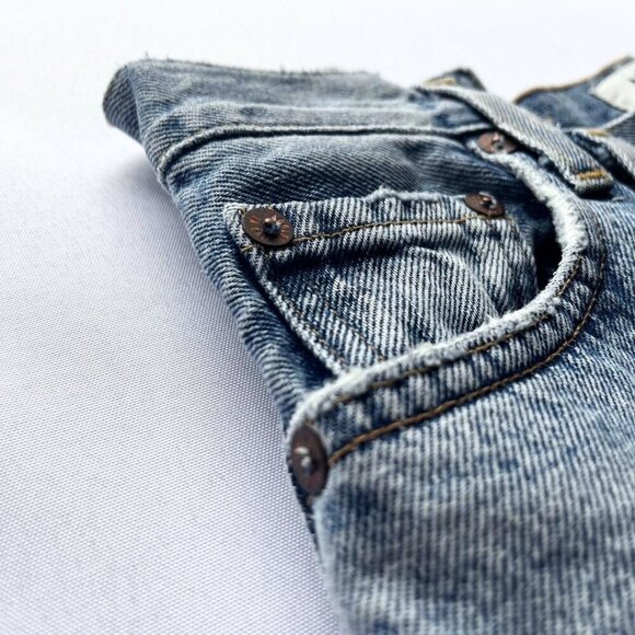 NWOT AGOLDE PIECED ANGLED JEANS IN MATRIX PATWORK DENIM - 27 - Picture 9 of 15